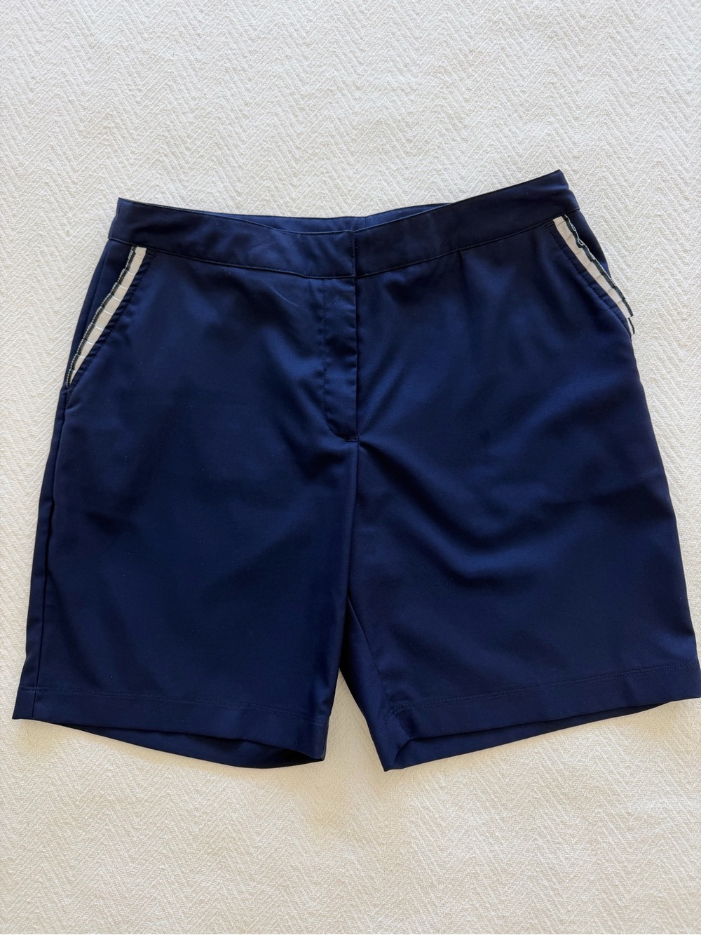 Women’s Navy Bermuda Shorts with Side Stripe